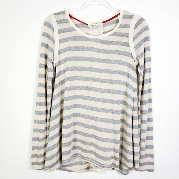 REWIND STRIPED LACE BACK DETAIL TOP - Picture 1 of 6